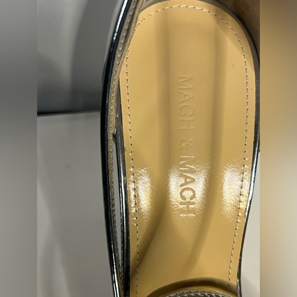 Mach & Mach Bow-shaped crystals & PVC detail Pump Clear/Silver SZ 40EU/10US NWOB - Picture 8 of 15